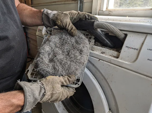 Cleaning Dryer Lint Trap in Cimarron Hills