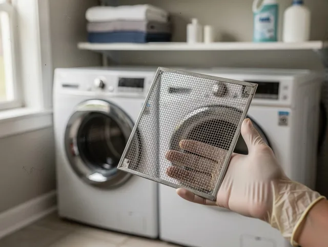 Cimarron Hills Dryer Vent Cleaning specialist performing detailed lint trap cleaning service in Cimarron Hills