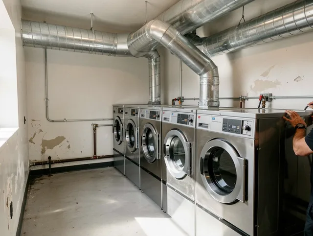 Cimarron Hills Dryer Vent Cleaning team performing large-scale commercial dryer vent cleaning in Cimarron Hills